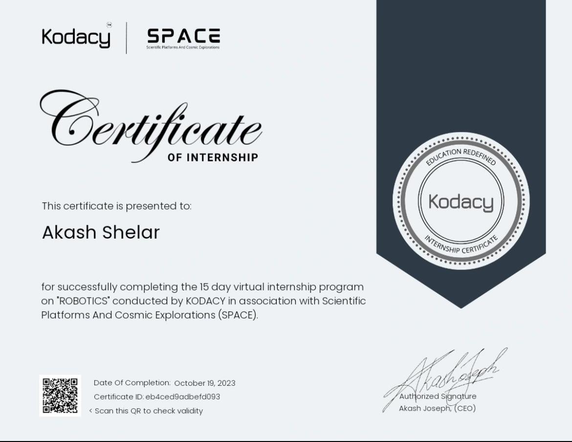 Virtual Robotics Internship